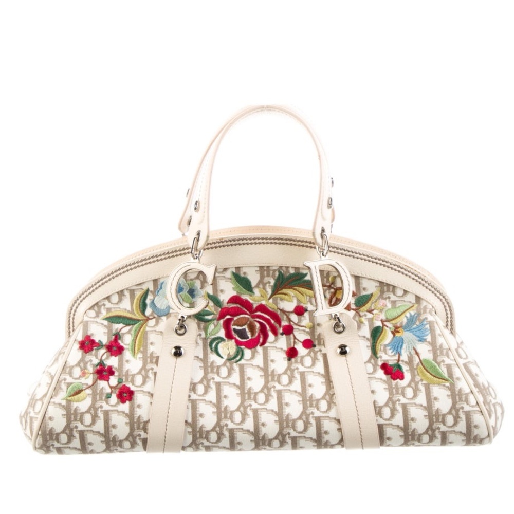 Dior Vintage Floral Diorissimo Bowler bag. Comes with dust bag